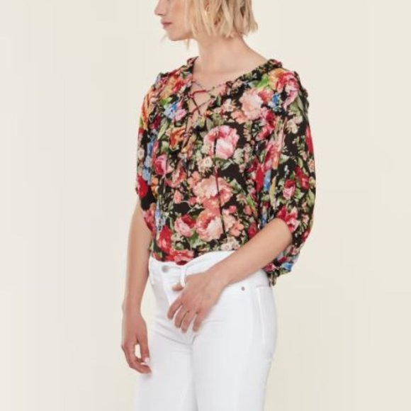 Icons Objects of Devotion - Ruffle Lace Up Blouse - Picture 2 of 6